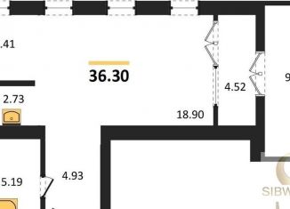 Продажа однокомнатной квартиры, 36.3 м2, коттеджный посёлок Горки Академпарка, улица Тесла, 14