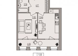 Продажа 1-ком. квартиры, 38 м2, Волгоградская область, улица Землячки, 84/7