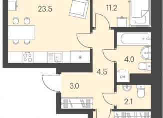 2-ком. квартира на продажу, 66.6 м2, Ижевск, Индустриальный район