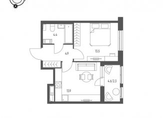 Продам 1-комнатную квартиру, 39 м2, Омская область, микрорайон Зелёная Река, 7