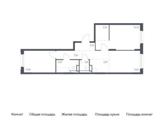 2-ком. квартира на продажу, 59.2 м2, Ленинградская область