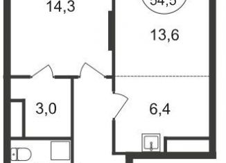 Продаю двухкомнатную квартиру, 54.5 м2, Московский, ЖК Первый Московский, 11-я фаза, к4