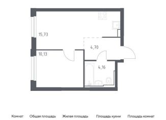 Продажа 1-комнатной квартиры, 34.7 м2, Москва, жилой комплекс Квартал Герцена, к2, метро Зябликово