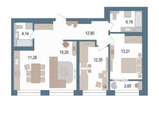 Продаю 3-ком. квартиру, 76.3 м2, Уфа, улица Пархоменко, 156Е, ЖК Видинеевский