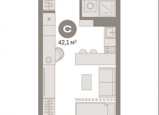 Продается квартира студия, 42.4 м2, Москва, метро Бутырская