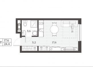 Продам квартиру студию, 24.4 м2, Дагестан