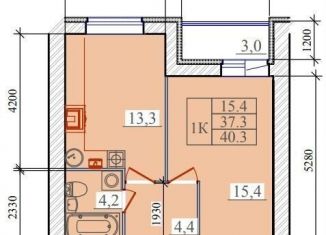 Продается однокомнатная квартира, 40.3 м2, Ивановская область