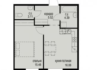 Продам 1-комнатную квартиру, 44.5 м2, Санкт-Петербург, проспект Энгельса, 29