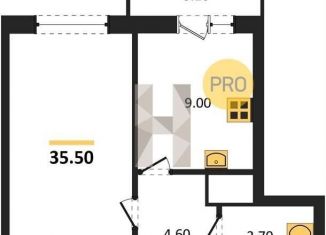 Продаю 1-комнатную квартиру, 35.5 м2, Новосибирск, ЖК Матрёшкин Двор