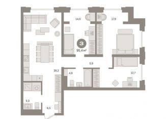 3-ком. квартира на продажу, 96.6 м2, Москва, метро Фонвизинская