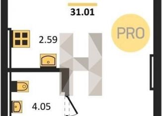 Продам квартиру студию, 31 м2, Новосибирск, Пермская улица, 12к2