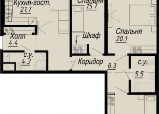 Продаю 3-ком. квартиру, 99 м2, Санкт-Петербург, набережная реки Карповки, 27В, набережная реки Карповки