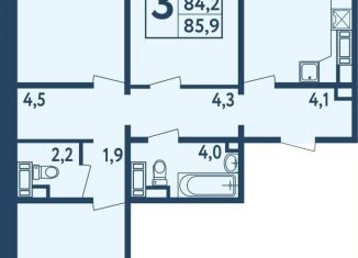 Продается 3-комнатная квартира, 85.9 м2, Республика Башкортостан