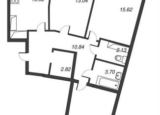 Продается 3-ком. квартира, 77.6 м2, Мурино