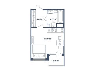 Продаю квартиру студию, 25.4 м2, поселок Мещерино