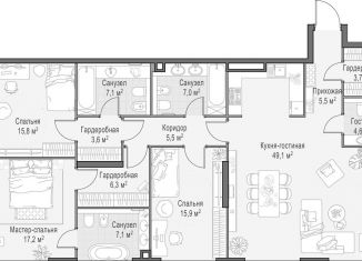 Продажа 3-комнатной квартиры, 149 м2, Москва, метро Улица 1905 года