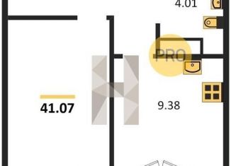 1-комнатная квартира на продажу, 41.1 м2, Новосибирск, метро Площадь Ленина