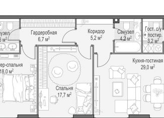 Продаю 2-комнатную квартиру, 95.5 м2, Москва, Пресненский район