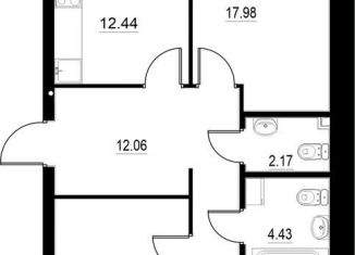 Продам 3-ком. квартиру, 78.7 м2, Казань, Авиастроительный район, улица Михаила Миля, 1