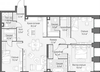 Продажа 2-ком. квартиры, 120 м2, Москва, метро Беговая