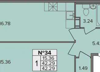Продается 1-ком. квартира, 42.3 м2, деревня Новое Девяткино, Лесная улица, 19