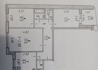 Продам 3-ком. квартиру, 65 м2, Омская область, улица Дмитриева, 2/7