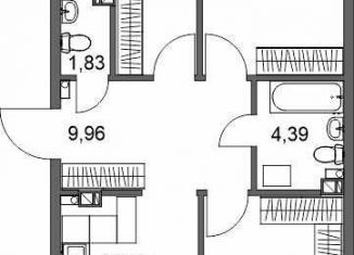 Продам 3-ком. квартиру, 88.1 м2, Ленинградская область, Счастливая улица, 3к1