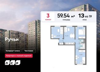 Продажа трехкомнатной квартиры, 59.5 м2, Санкт-Петербург, метро Академическая