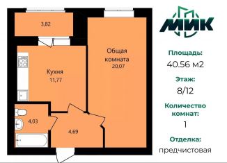 Продается 1-ком. квартира, 40.6 м2, Саранск, улица Филатова, 11