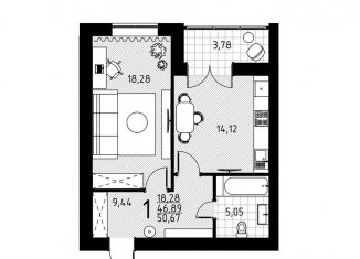 Продается 1-ком. квартира, 47.3 м2, Энгельс, Одесская улица