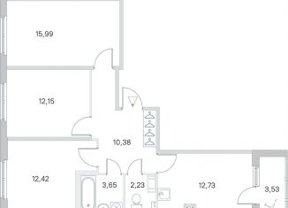 Продажа трехкомнатной квартиры, 71.3 м2, посёлок Стрельна, ЖК Любоград