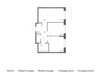 Продается 2-ком. квартира, 54 м2, деревня Мисайлово