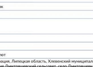 Продаю земельный участок, 2500 сот., село Дмитряшевка, Донская улица