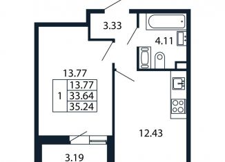 Продажа 1-ком. квартиры, 36.8 м2, Санкт-Петербург, Приморский район, Арцеуловская аллея, 7к1