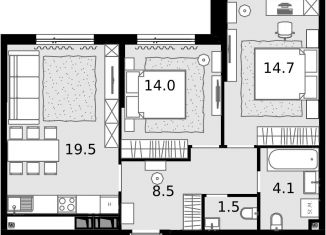 Продажа двухкомнатной квартиры, 62.3 м2, Москва, Отрадная улица, 4А