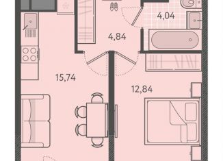 1-ком. квартира на продажу, 38.6 м2, Краснодар