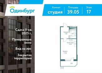 Квартира на продажу студия, 39.1 м2, Одинцово