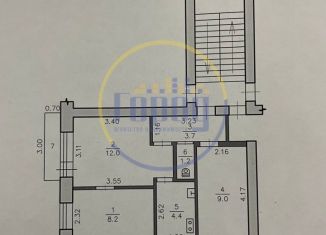 Трехкомнатная квартира на продажу, 38.5 м2, посёлок Лазурный, улица Ленина, 6