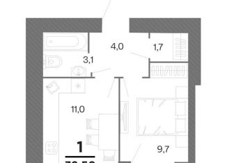 1-ком. квартира на продажу, 32.5 м2, Рязанская область