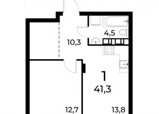 Продажа 1-комнатной квартиры, 41.2 м2, Нижний Новгород, Московский район