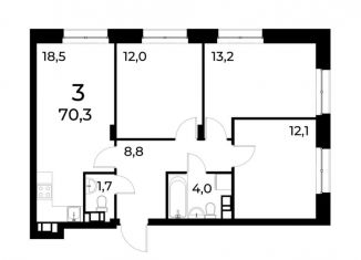 Продаю 3-ком. квартиру, 70.2 м2, Нижний Новгород