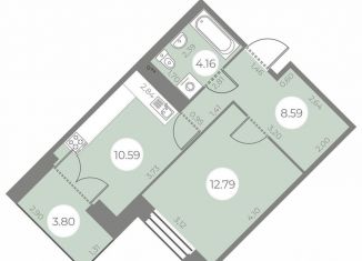 Продается 1-комнатная квартира, 38 м2, Санкт-Петербург, метро Проспект Ветеранов, улица Маршала Захарова, 8