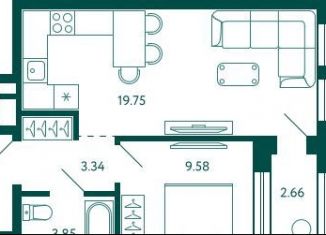 Продам квартиру свободная планировка, 37.9 м2, Уфа