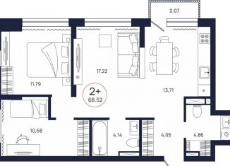 Продам 2-ком. квартиру, 68.5 м2, Тюмень, Ленинский округ