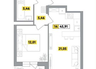 Продается 2-ком. квартира, 45.9 м2, Московская область