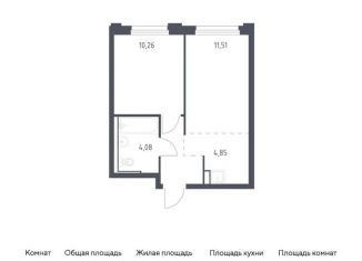 Продаю однокомнатную квартиру, 34.6 м2, Тюмень, жилой комплекс Чаркова 72, 1.4