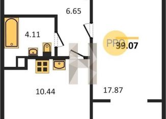 Продаю 1-комнатную квартиру, 39.1 м2, Новосибирская область, Красногорская улица