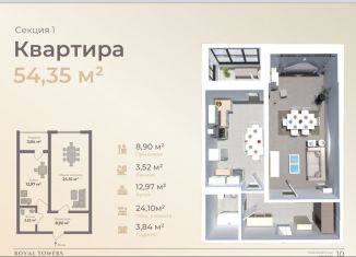 Продается 1-комнатная квартира, 54 м2, Дагестан, проспект Насрутдинова, 158