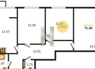 Продам 3-комнатную квартиру, 71 м2, Новосибирская область, Красногорская улица