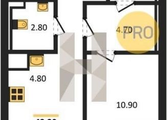 Продаю однокомнатную квартиру, 43.2 м2, Новосибирская область, автодорога № 11